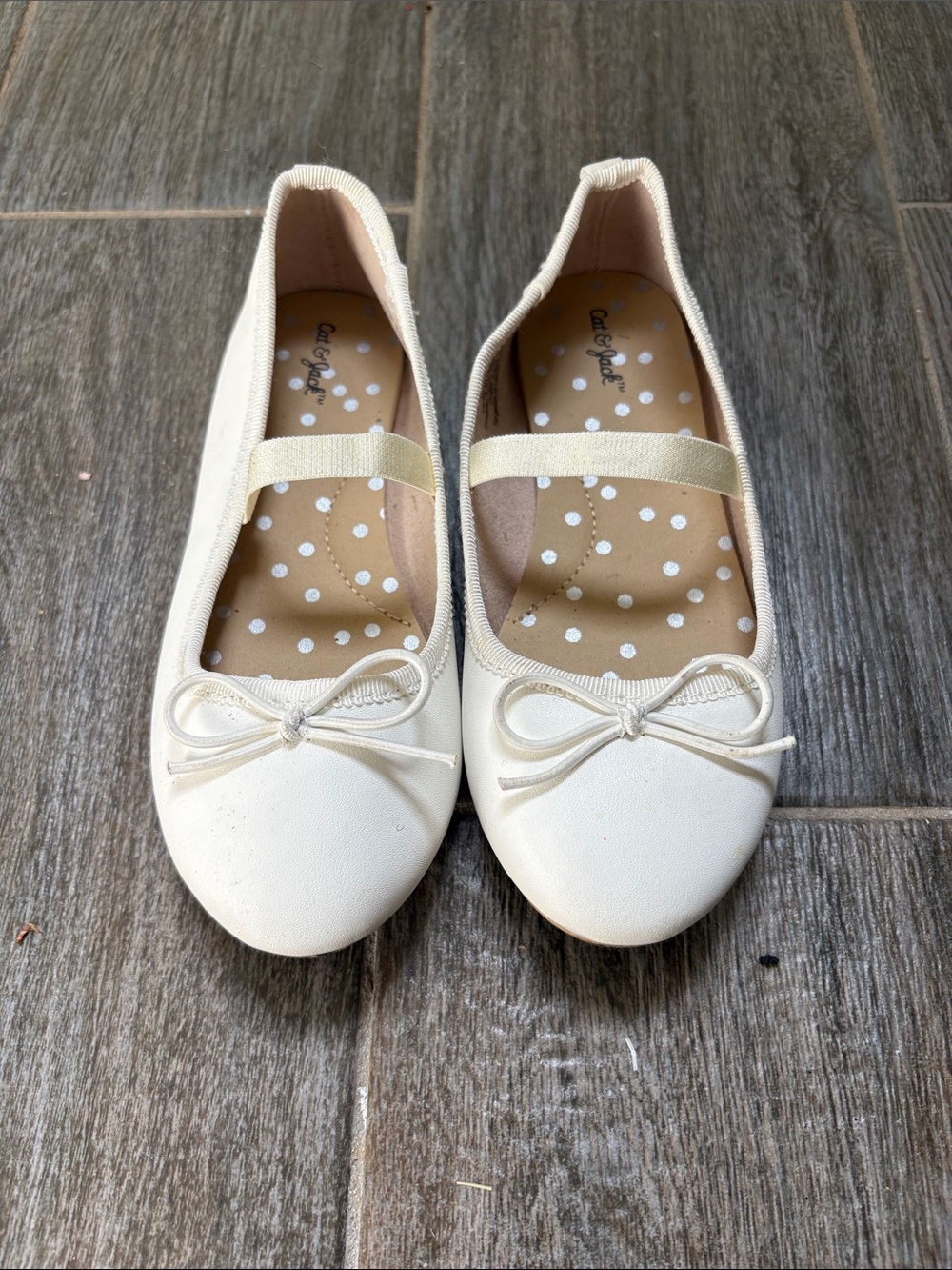 Cat & Jack white Bow Ballet Flats for Kids